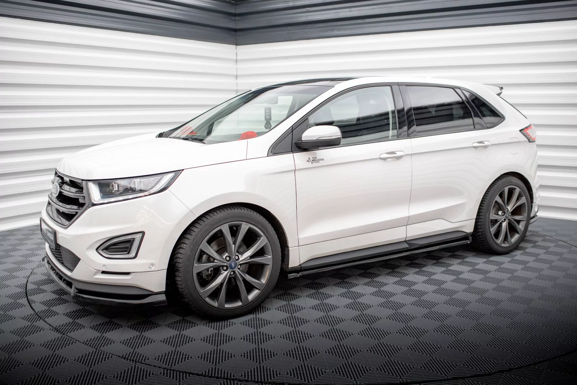 Seitenschweller Ansatz Für Ford Edge Sport Mk2 Schwarz Hochglanz