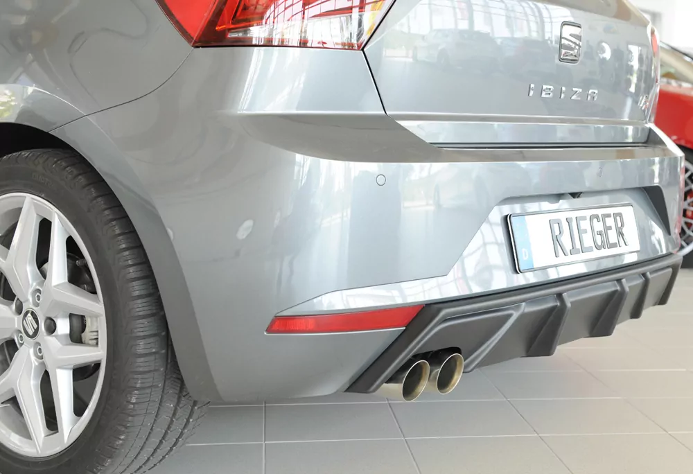 Rieger Heckeinsatz für Seat Ibiza FR (KJ) | 5-tür. 01.17- mit Endrohraussparung für Sport-ESD links