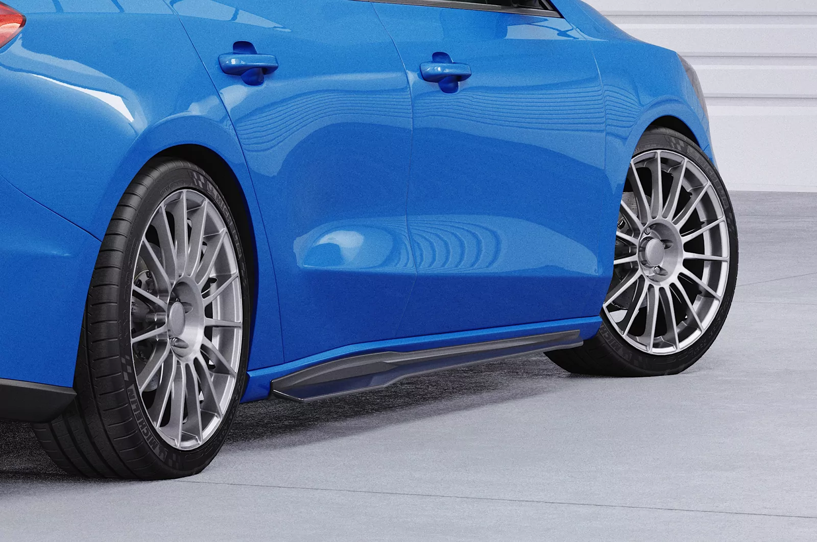 Seitenschweller für Ford Focus MK4 Turnier ST/ST-Line SS519 Schwarz Strukturiert