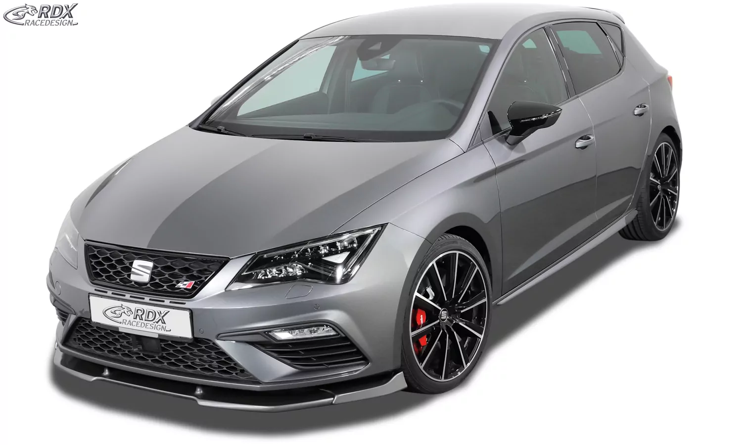 RDX Frontspoiler VARIO-X für SEAT Leon 5F FR + Cupra + Cupra 300 Facelift 2017+ (auch SC und ST) Frontlippe Front Ansatz Vorne Spoilerlippe