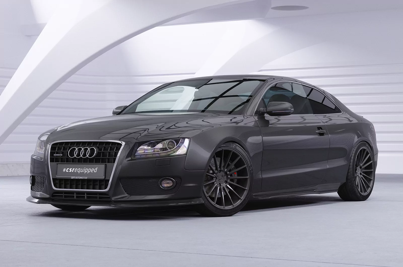 Seitenschweller für Audi A5 8T Coupe und Cabrio SS512 Schwarz Strukturiert