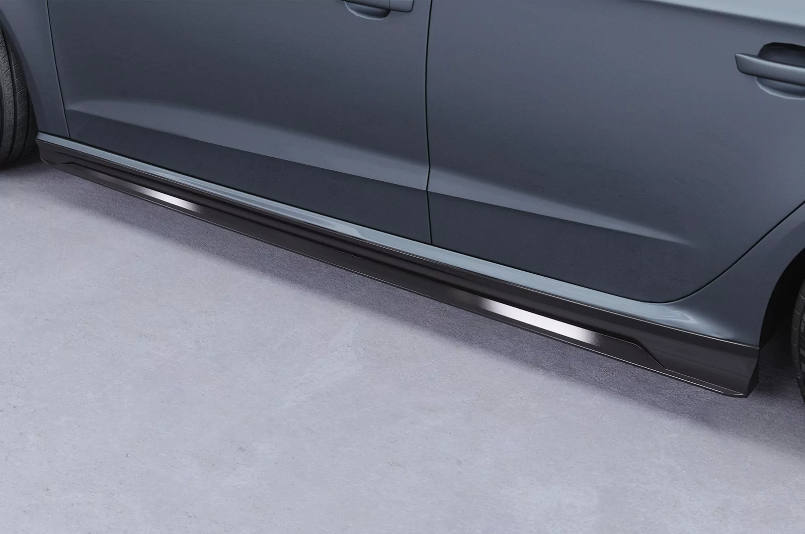 Seitenschweller für Audi A3 8V Sportback (kein S / S-Line) SS593 Schwarz Strukturiert