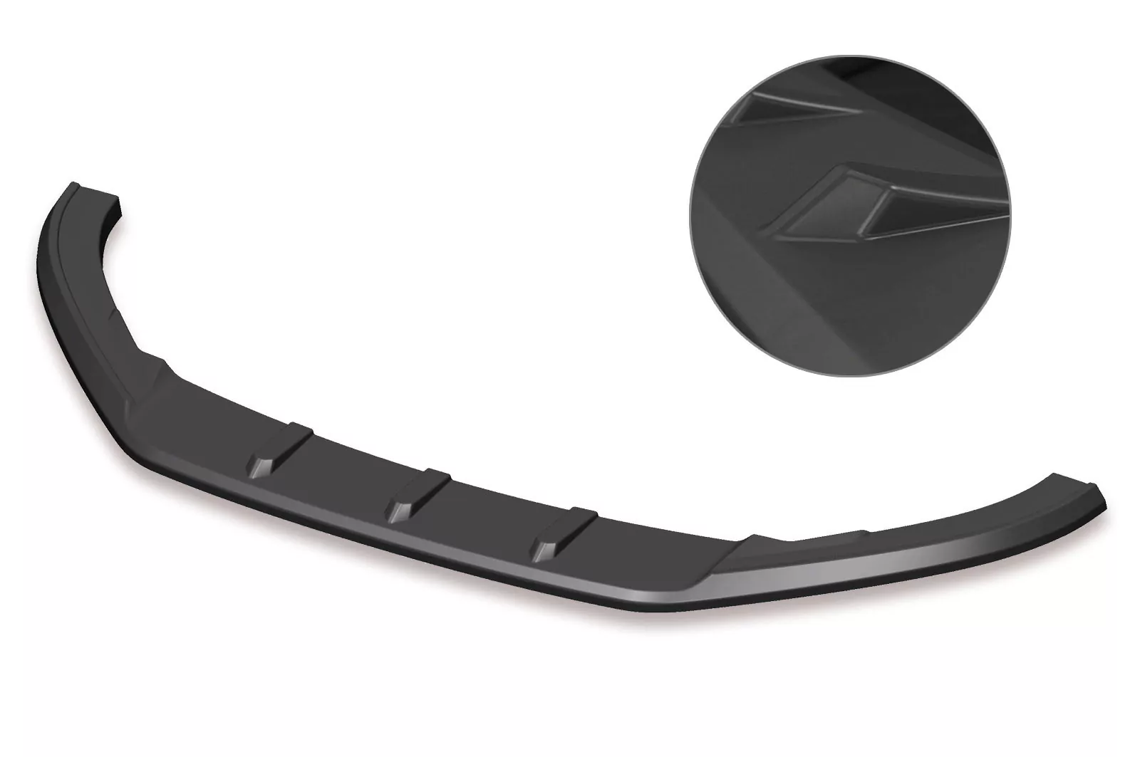 Cup-Spoilerlippe mit ABE für VW Polo V (Typ 6R, 6C) R-Line Lackierfreundlich (schwarz matt)