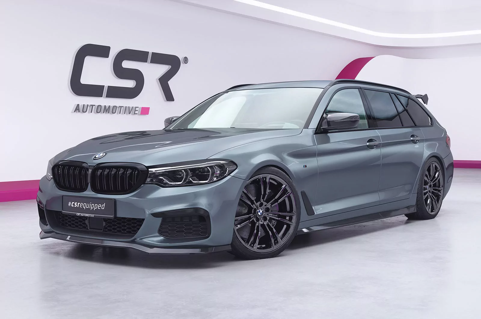 Cup-Spoilerlippe mit ABE für BMW 5er G30/G31 M-Paket CSL564 Schwarz Strukturiert