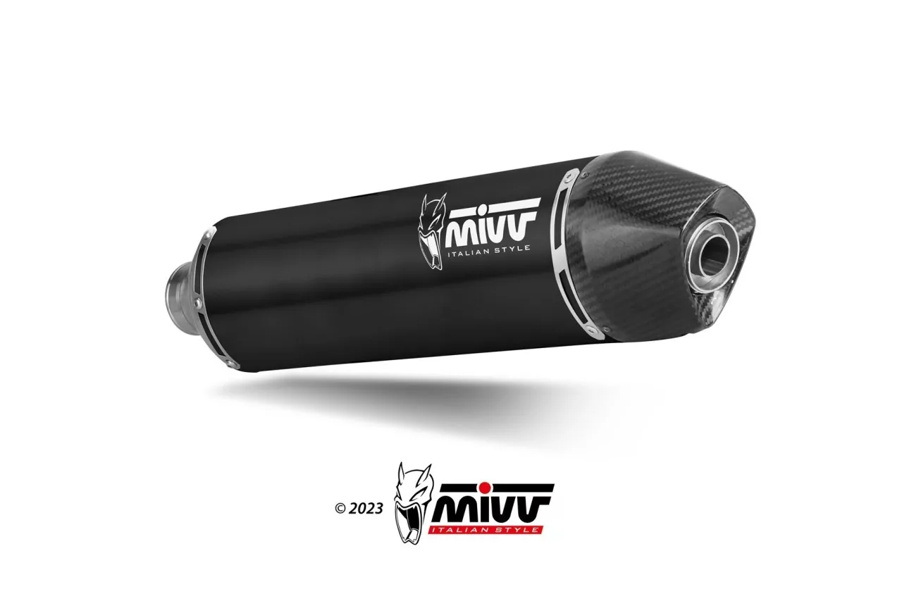 MIVV STR1 Edelstahl Schwarz KTM 690 ENDURO R-SMC-R 2021-2024