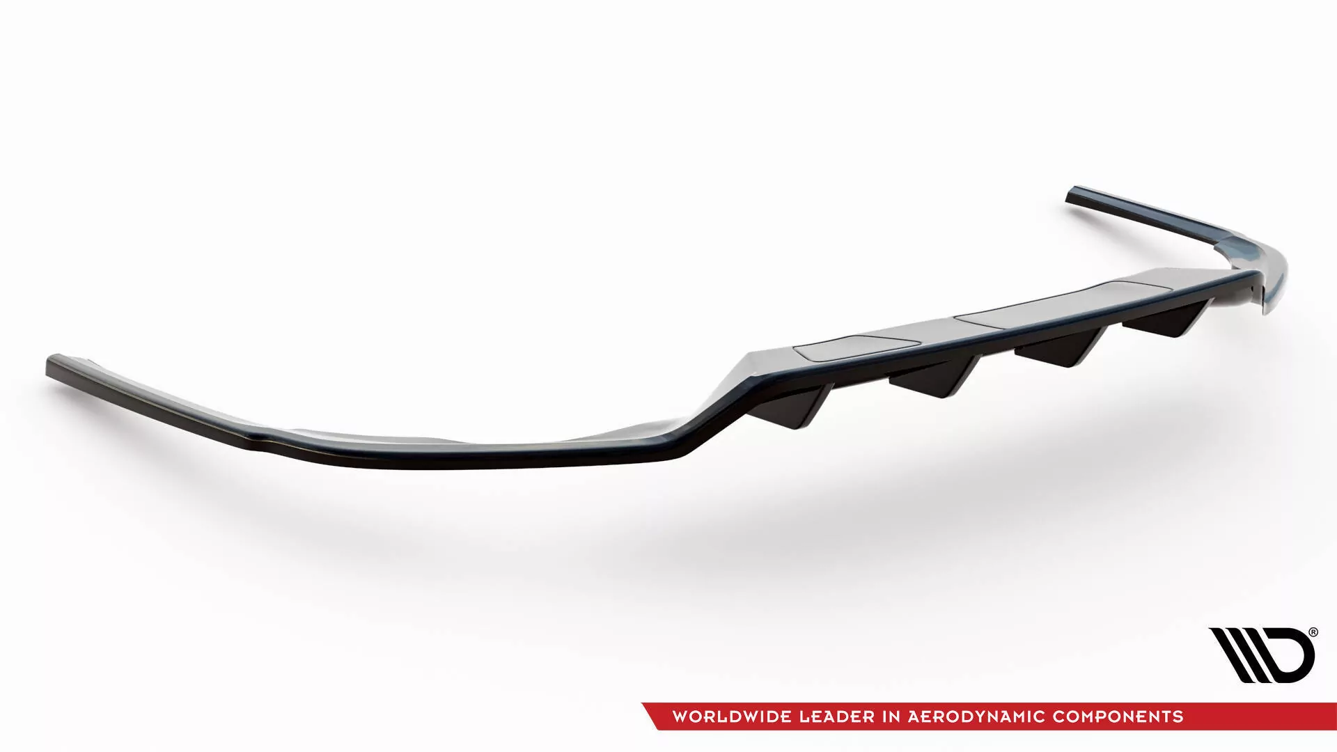 Hinten Splitter (mit Einem Vertikalem Balken) Volkswagen Passat R-Line B8 Facelift Schwarz Hochglanz