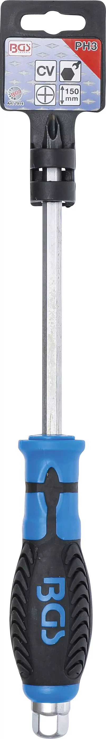 Schraubendreher, Klinge mit Sechskant-Profil | Kreuzschlitz PH3 | Klingenlänge 150 mm