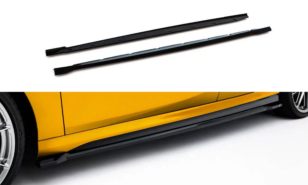 Seitenschweller Ansatz Für V.3 Für BMW M135i / 1 M-Paket F70 Schwarz Hochglanz