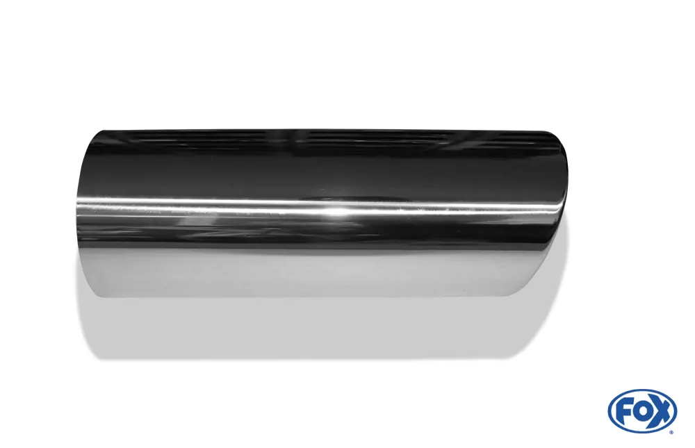 Anschweißendrohr Typ 32  129x106 mm / Länge: 300 mm  - oval / eingerollt / 19° abgeschrägt / ohne Absorber