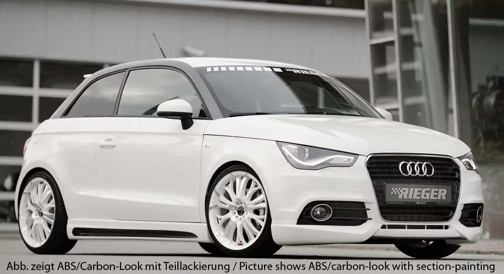 Rieger Seitenschweller rechts  matt schwarz für Audi A1 (8X) 5-tür. (Sportback) 08.10-12.14 (bis Facelift)