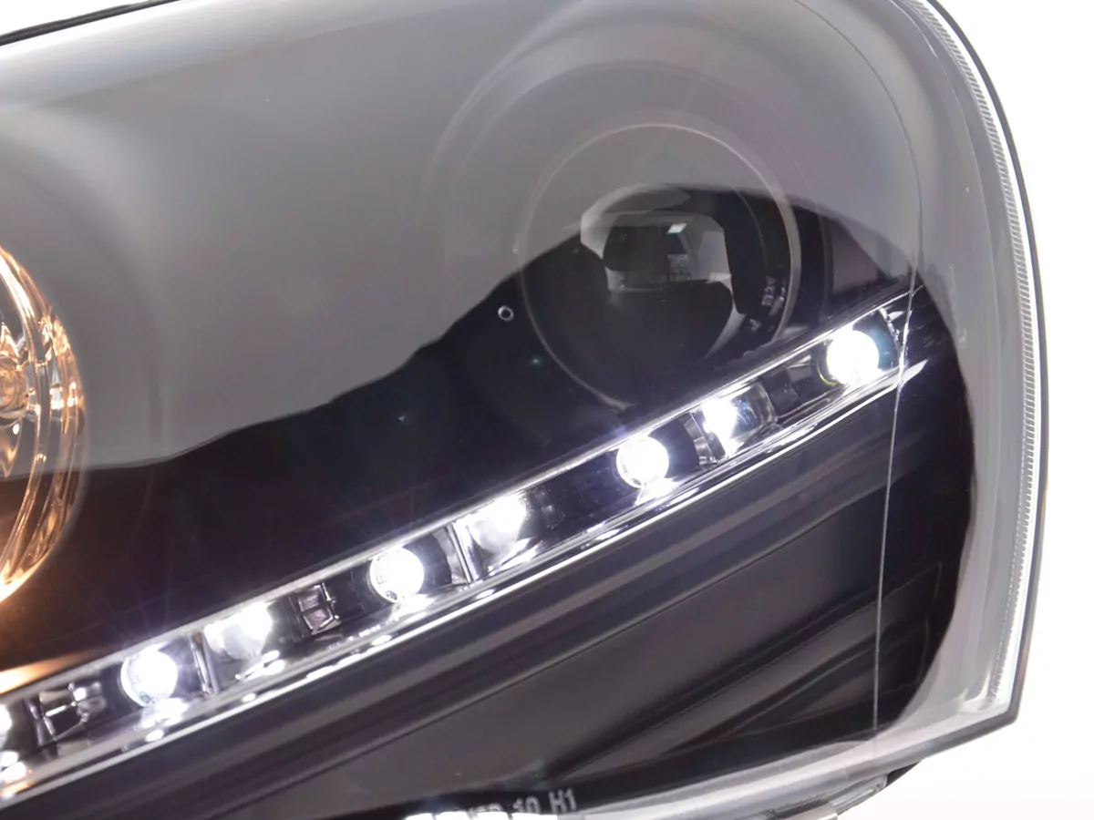 Scheinwerfer Set Daylight LED TFL-Optik VW Golf 5 Typ 1K Bj. 03-08 schwarz