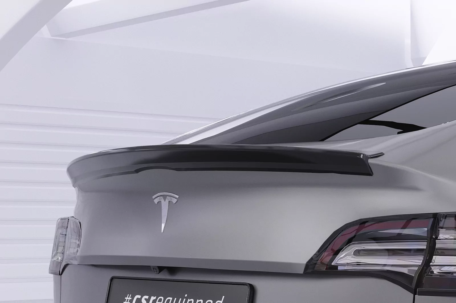 Heckflügel mit ABE für Tesla Model Y HF878 Schwarz Strukturiert