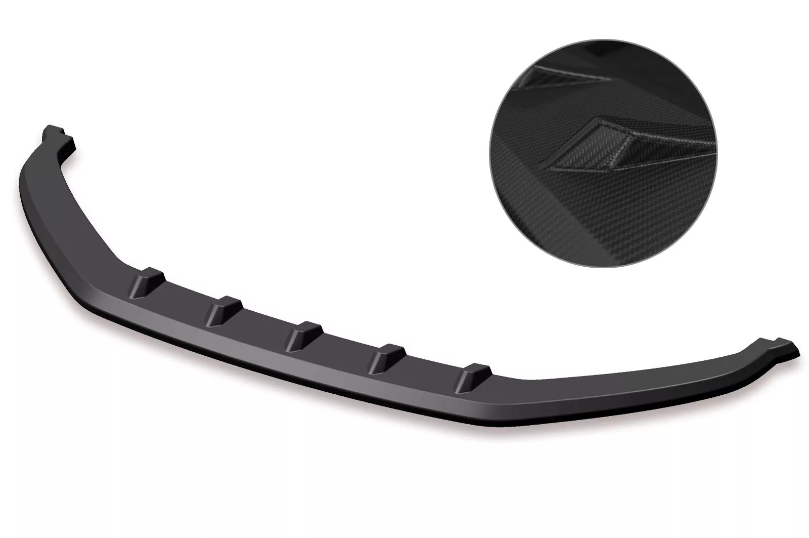 Cup-Spoilerlippe mit ABE für VW T-Roc (A1) R-Line CSL402-M Carbon Look (matt)