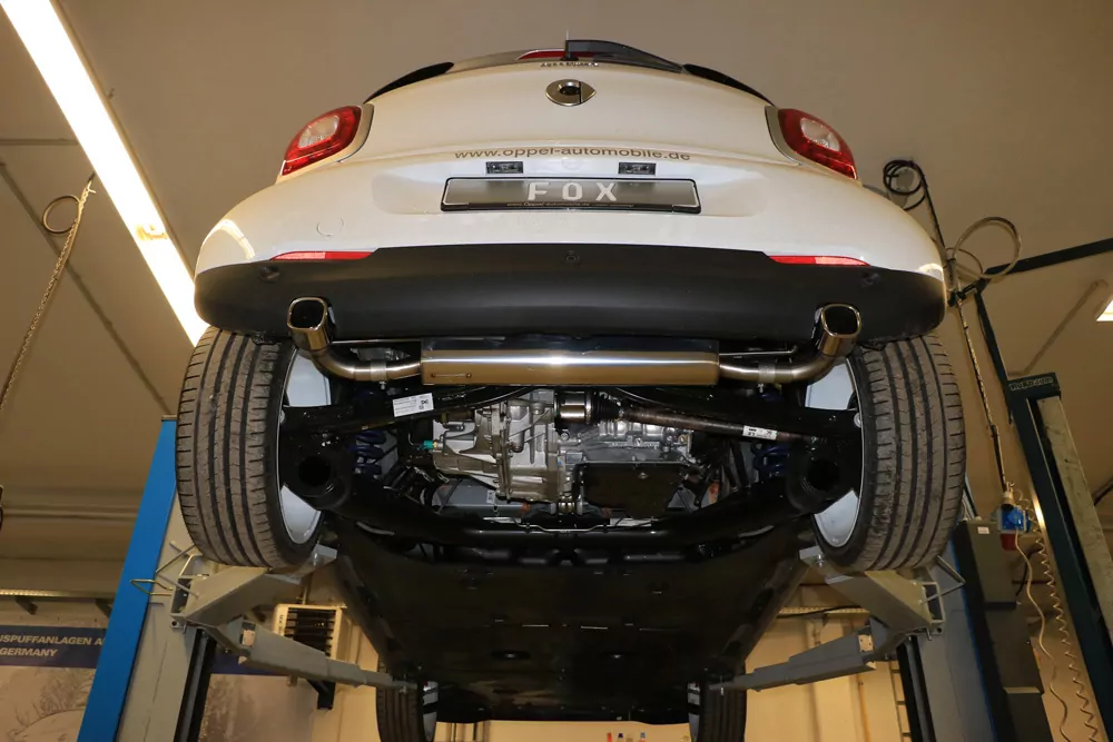 Smart Forfour 453  Endschalldämpfer quer Ausgang rechts/links inkl. Flexstück - 78x75 Typ 70 rechts/links