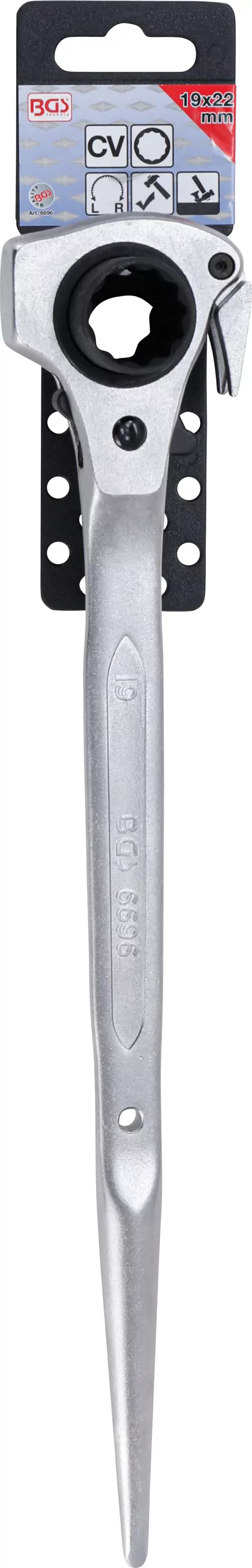 Gerüstbauer-Knarre | 4-in-1 | SW 19 x 22 mm