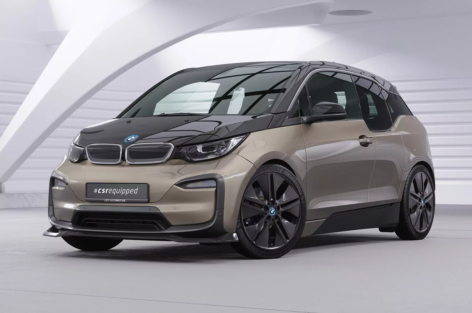 Cup-Spoilerlippe mit ABE für BMW i3 CSL676 Schwarz Strukturiert