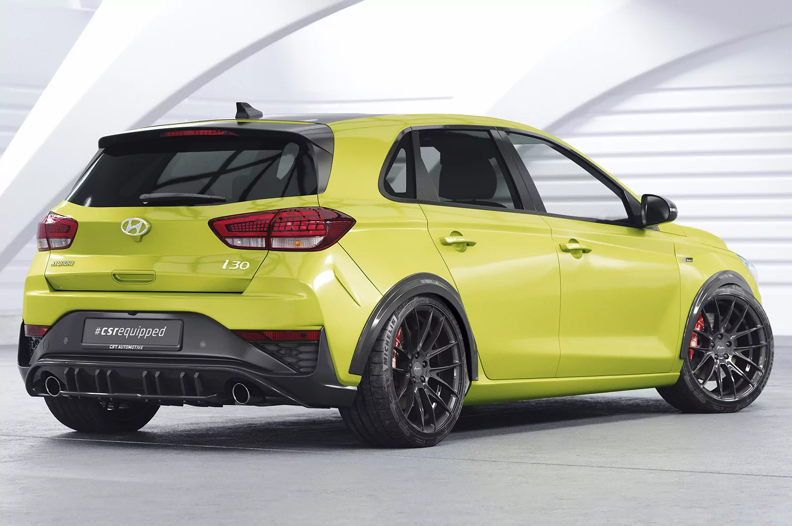 Kotflügelverbreiterung für Hyundai I30 (PD) VB035 Carbon Look Hochglanz