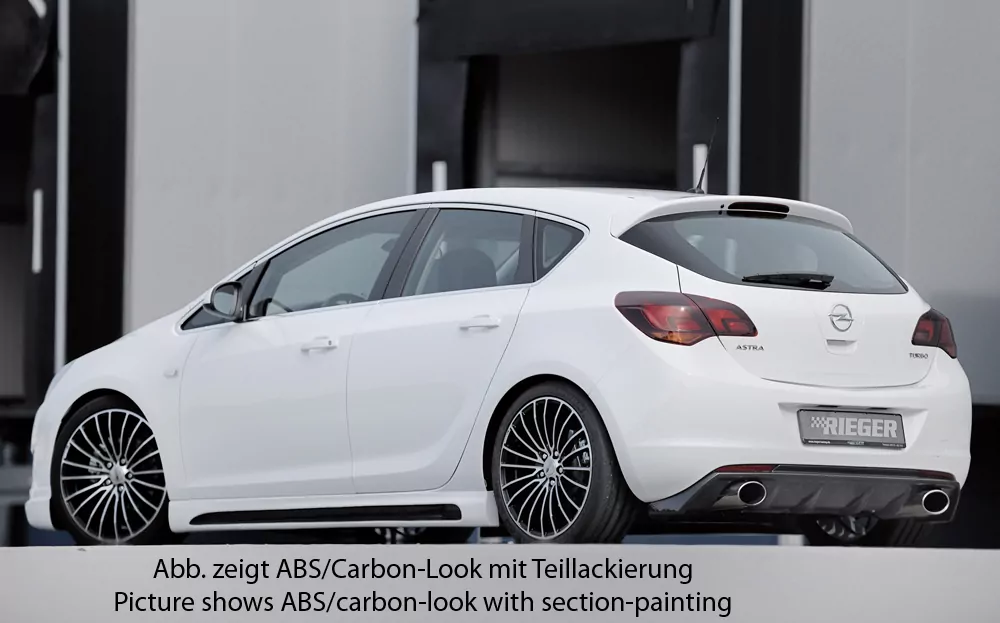 Rieger Seitenschweller rechts  matt schwarz für Opel Astra J 5-tür. 10.12- (ab Facelift)