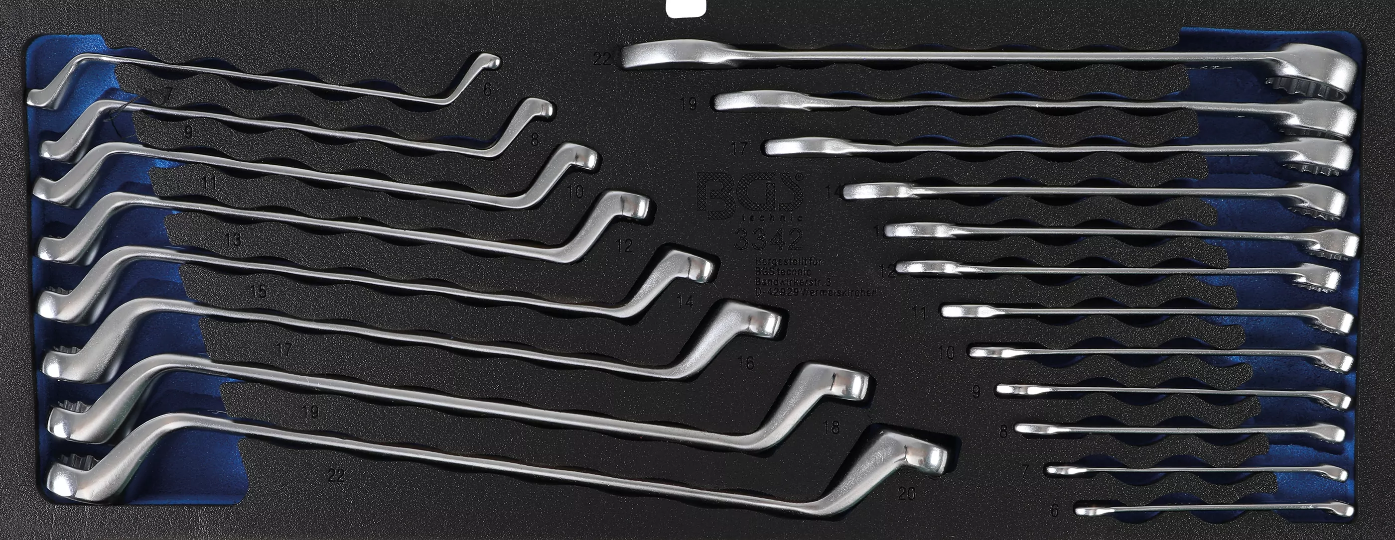 Schaumeinlage für Art. 3312: Doppel-Ring, Ring-Maulschlüssel-Satz | 20-tlg.