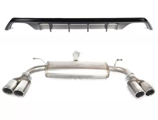 Ulter Sportauspuff für Ford Focus IV 2018- 4 Duplex Endrohre rund Ø70