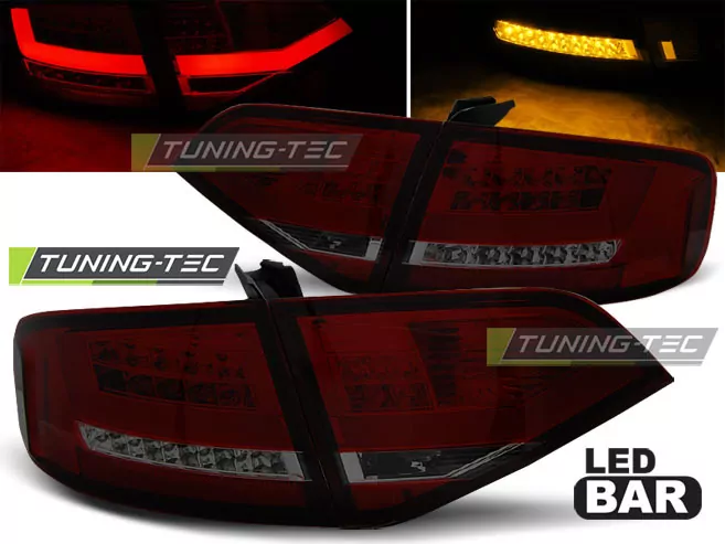 Led Tail Lights Red Smoke Fits Audi A4 B8 08-11
