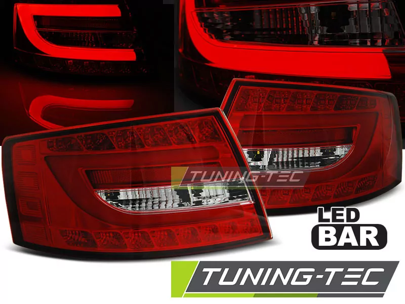 Led Tail Lights Red White Fits Audi A6 C6 Sedan 04.04-08 7pin