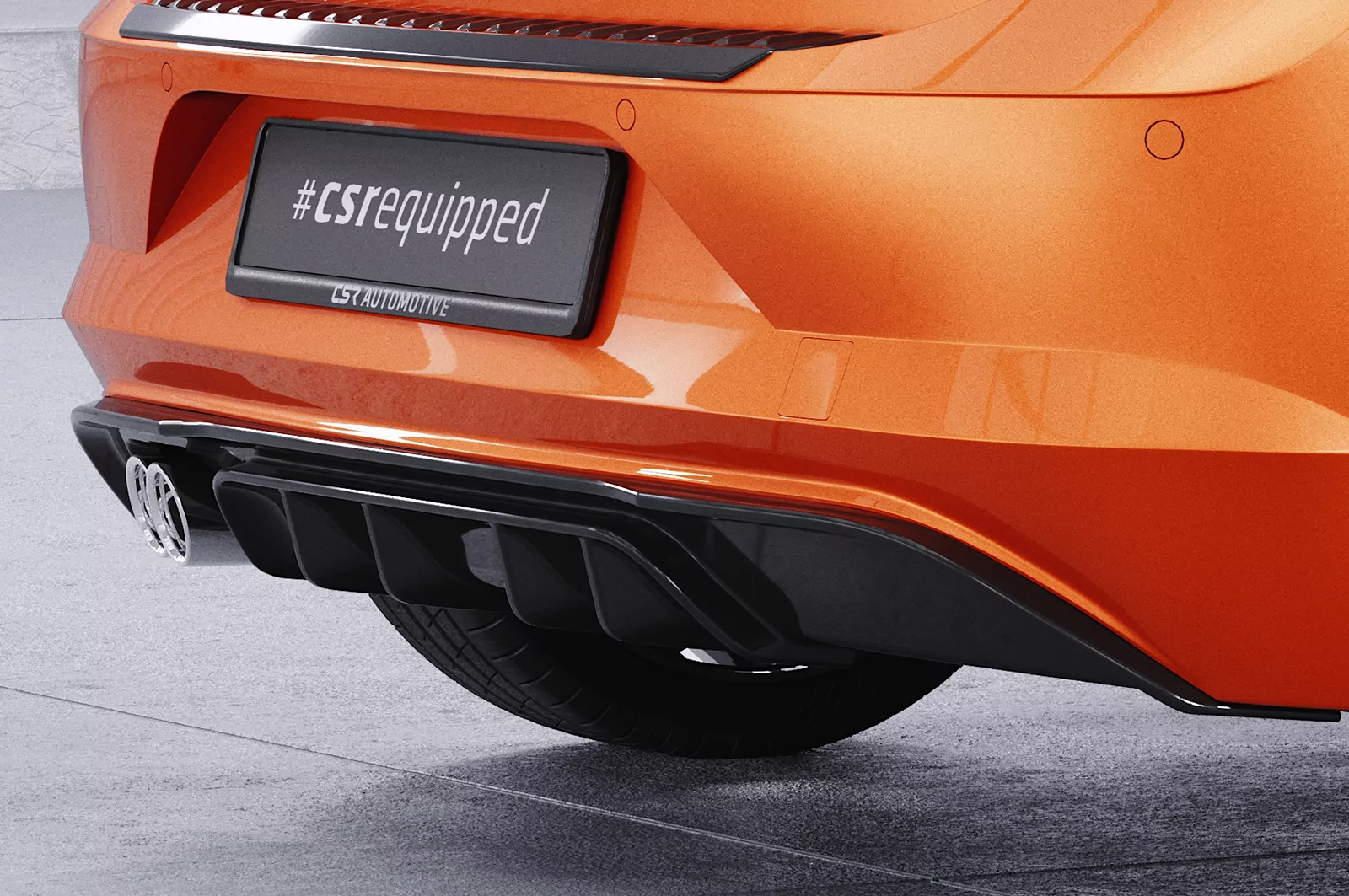 Heckansatz für VW Polo 6 2G (Typ AW) GTI HA442 Schwarz Strukturiert