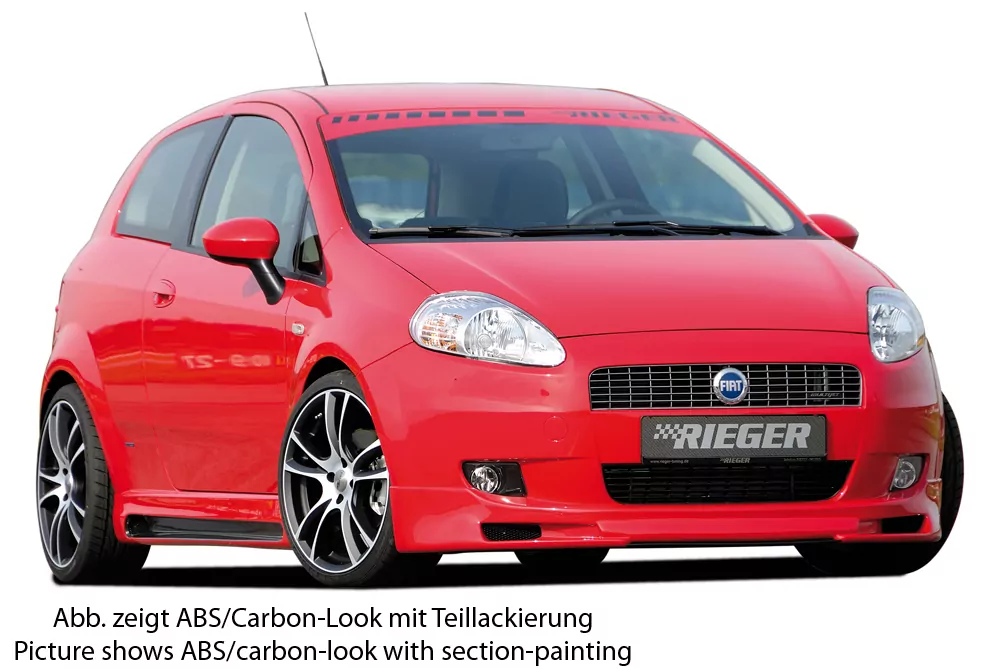 Rieger Seitenschweller links    carbon look für Fiat Grande Punto (199) 3-tür. 10.05-