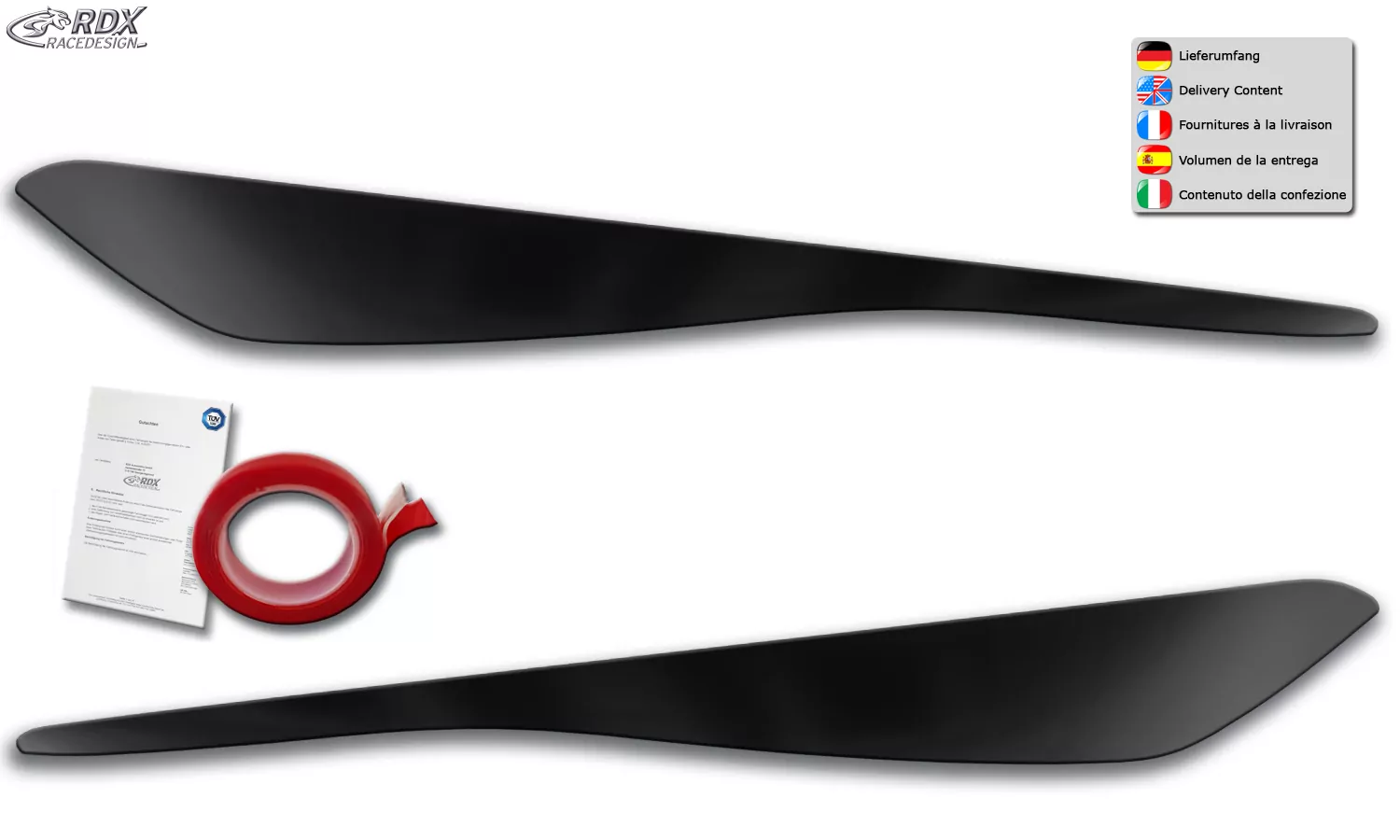 RDX Scheinwerferblenden für FORD Fiesta MK8 JHH (2017-2022) Böser Blick