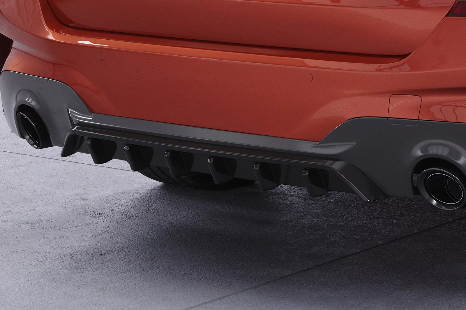 Heckansatz für BMW 3er G20 / G21 HA481 Schwarz Strukturiert