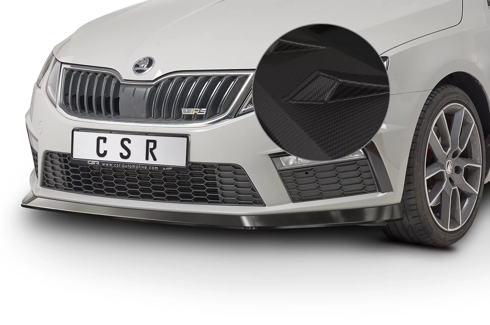 Cup-Spoilerlippe mit ABE für Skoda Octavia III 5E RS CSL399-M Carbon Look (matt)