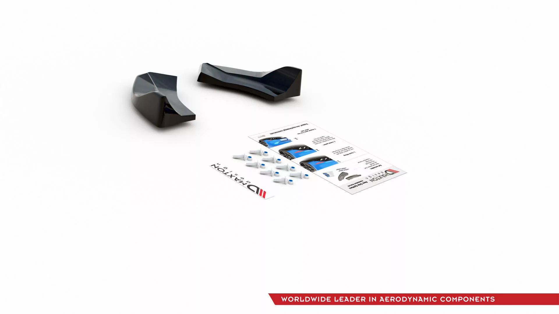 Heck Ansatz Flaps Diffusor V.1 Für Ford Fiesta ST Mk8 Schwarz Hochglanz