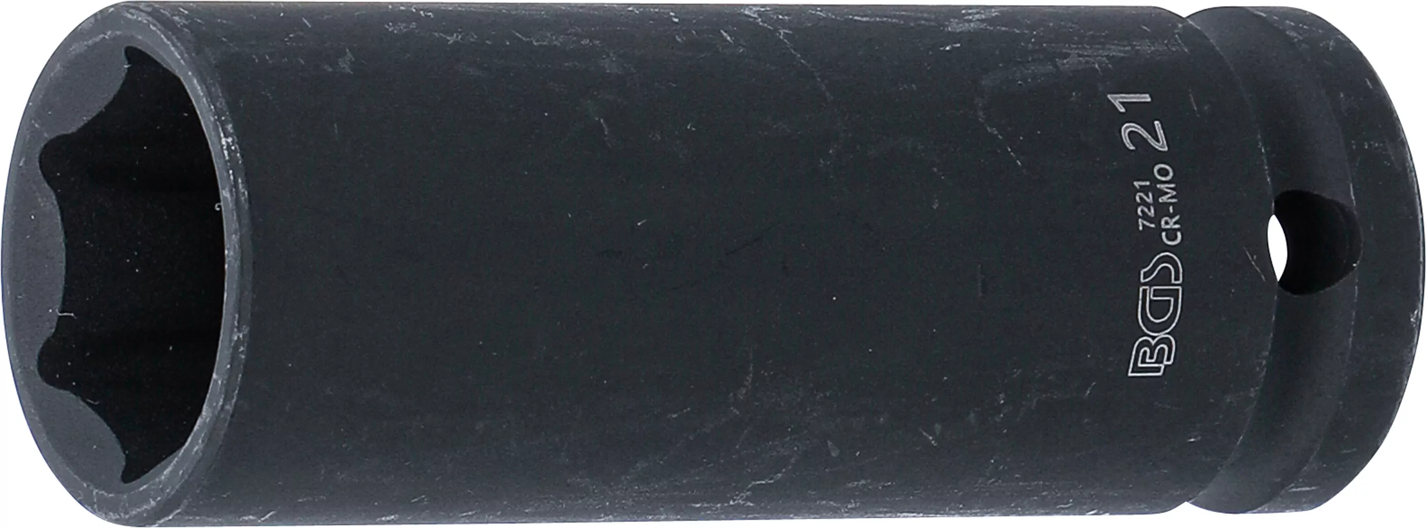 Kraft-Steckschlüssel-Einsatz Sechskant, tief | Antrieb Innenvierkant 12,5 mm (1/2") | SW 21 mm