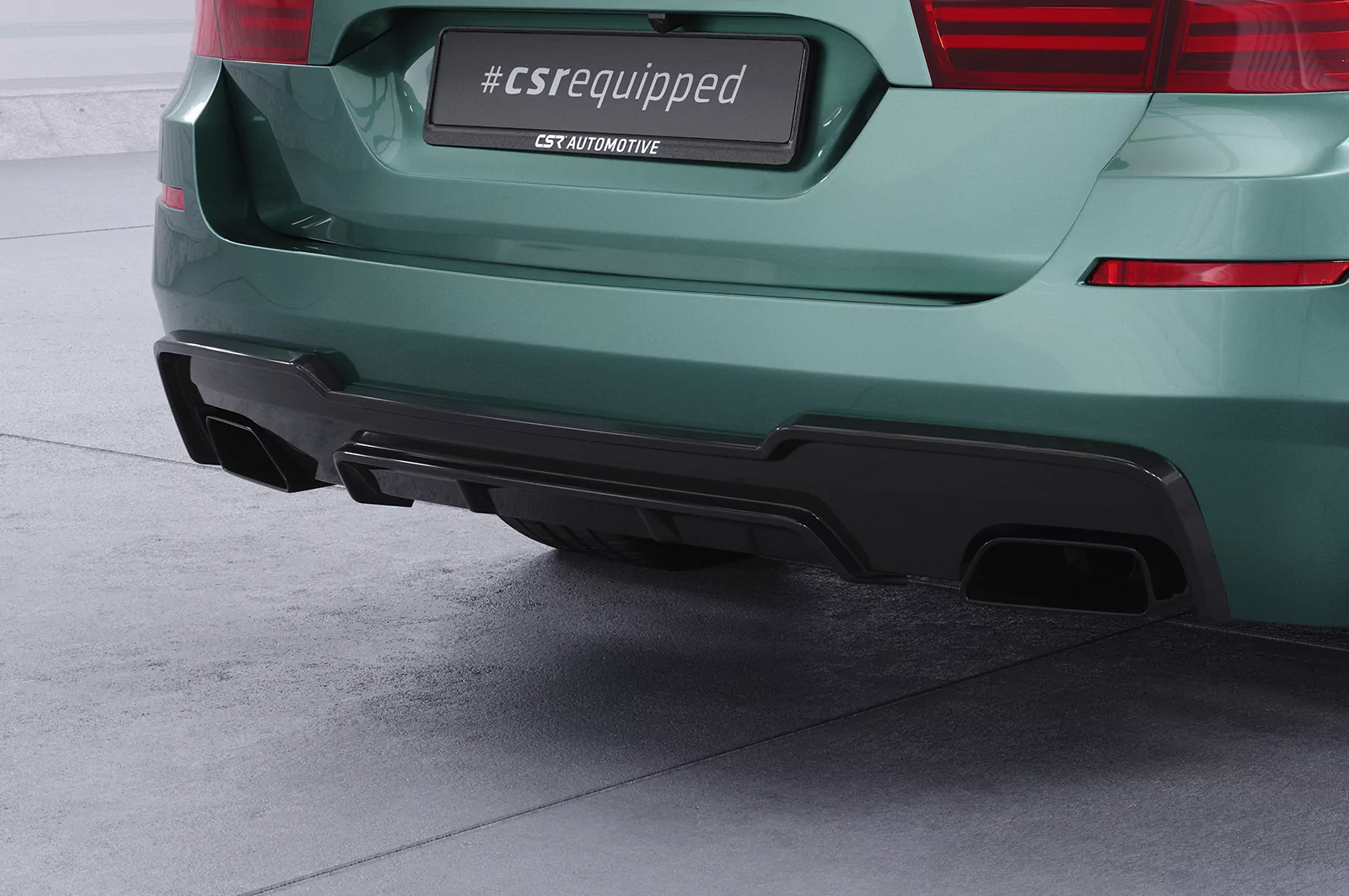 Heckansatz für BMW 5er F10/F11 550i/550d M-Paket HA290 Schwarz Strukturiert