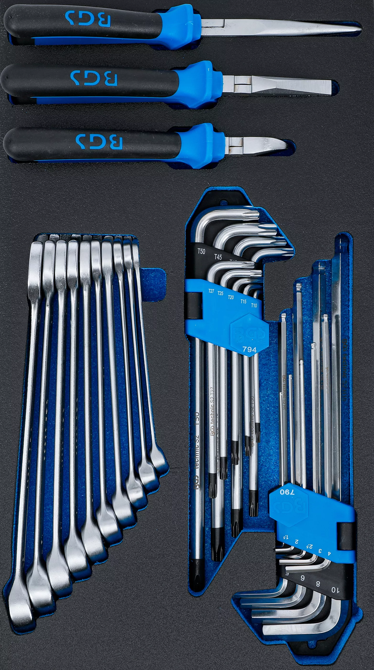 Schaumeinlage für Art. 2002 | Maul-Ringschlüssel, Zangen und Winkelschlüssel | 31-tlg.