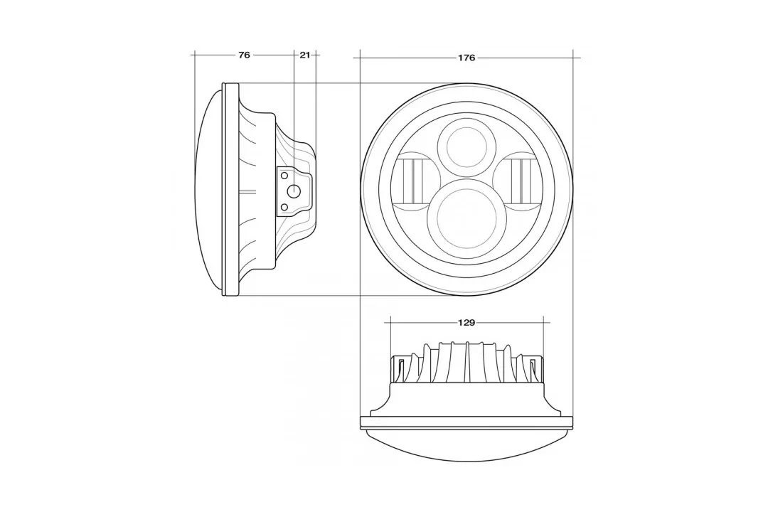 Barracuda Scheinwerfer HEADLIGHT DRAGON LED