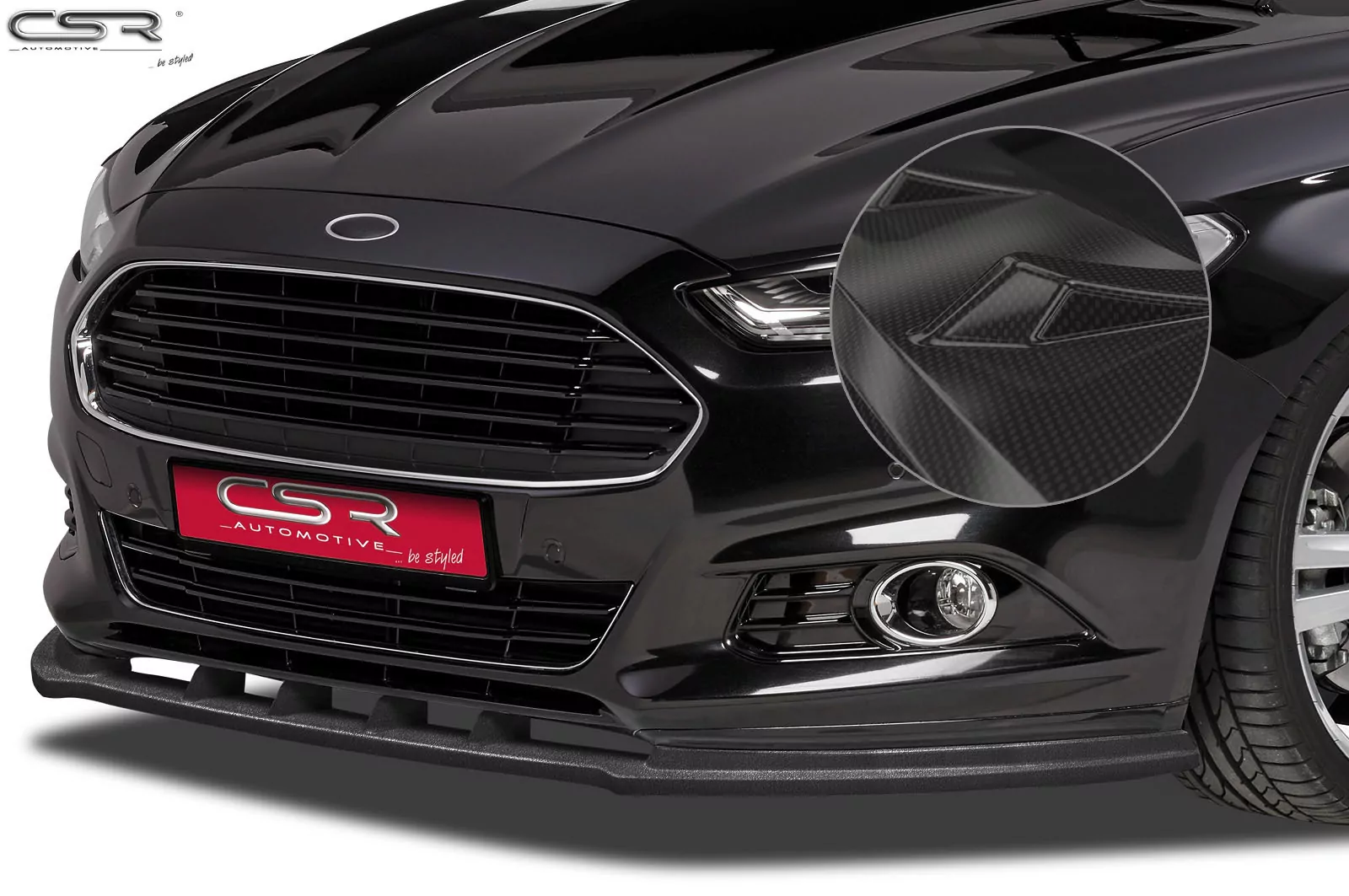 Cup-Spoilerlippe mit ABE für Ford Mondeo MK5 CSL178-C Carbon Look Hochglanz