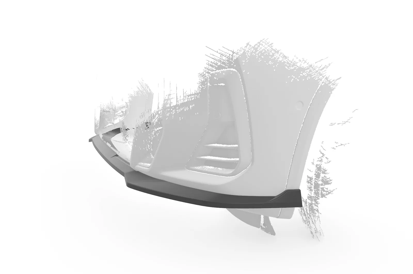 Cup-Spoilerlippe mit ABE für BMW X3 G01 / X4 G02 M-Paket CSL722 Schwarz Strukturiert