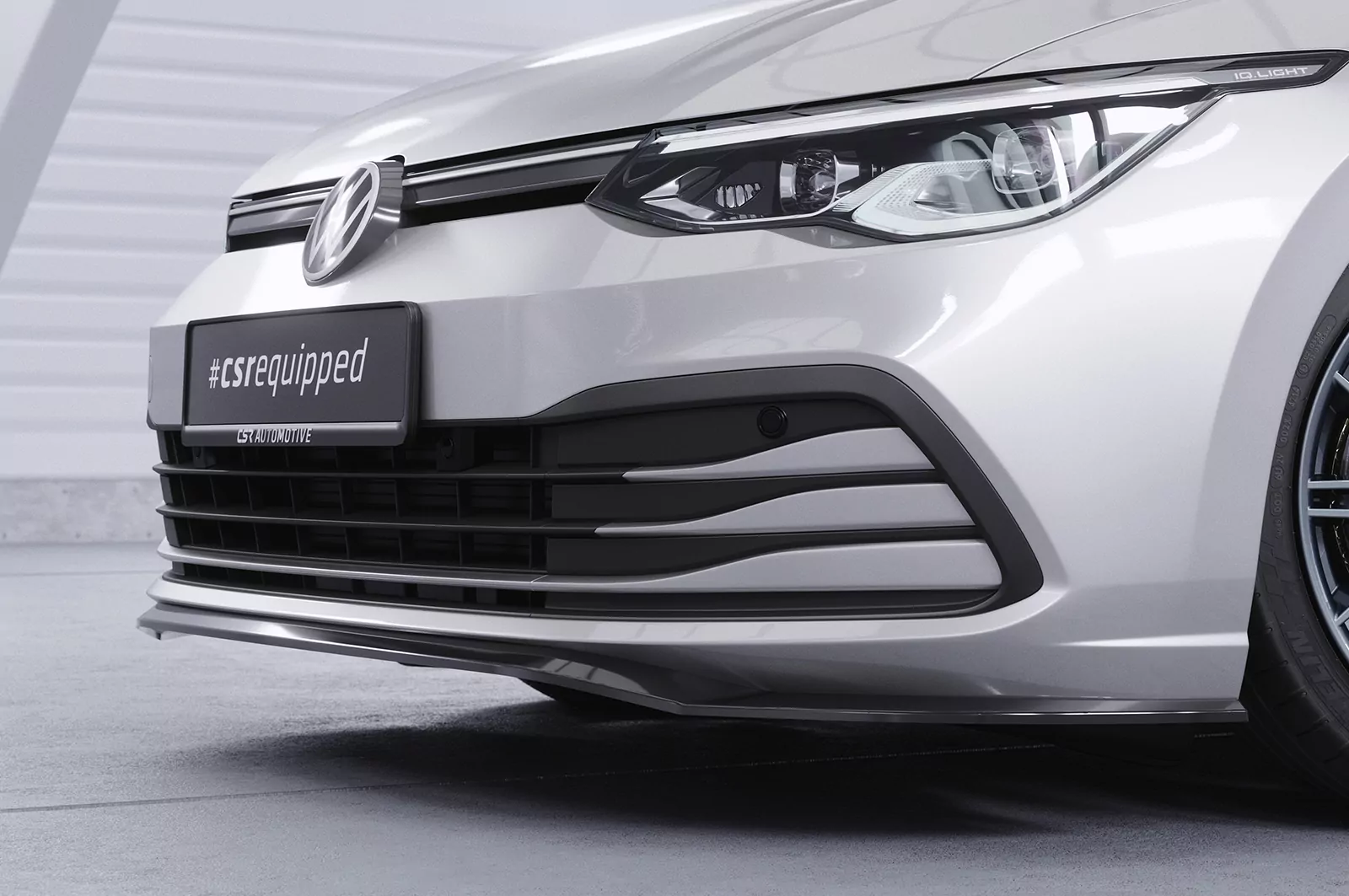 Cup-Spoilerlippe mit ABE für VW Golf 8 (Typ CD) CSL428 Strukturiert (schwarz matt)