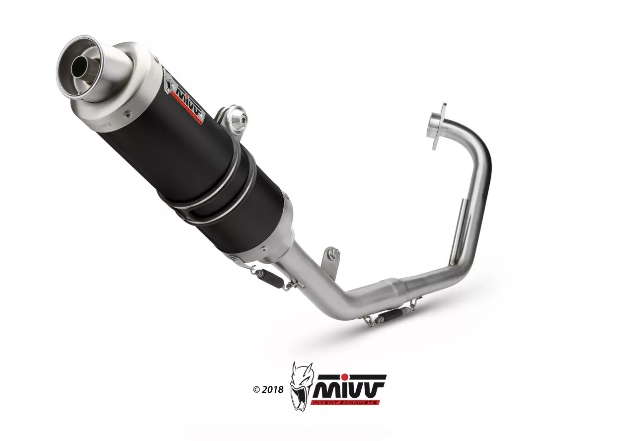 MIVV GP Edelstahl Schwarz Yamaha YZF 125 ´08/13