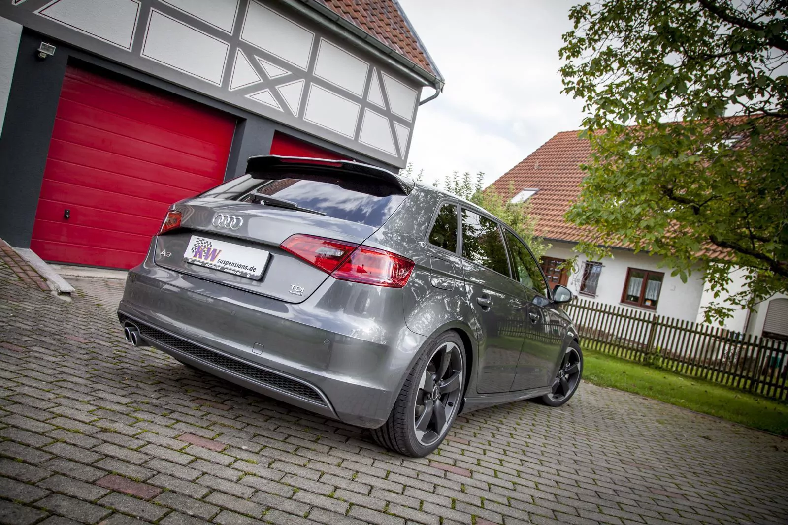 KW DDC - ECU Gewindefahrwerk inox AUDI A3 Sportback (8V) 8VA, 8VF 09/2012-