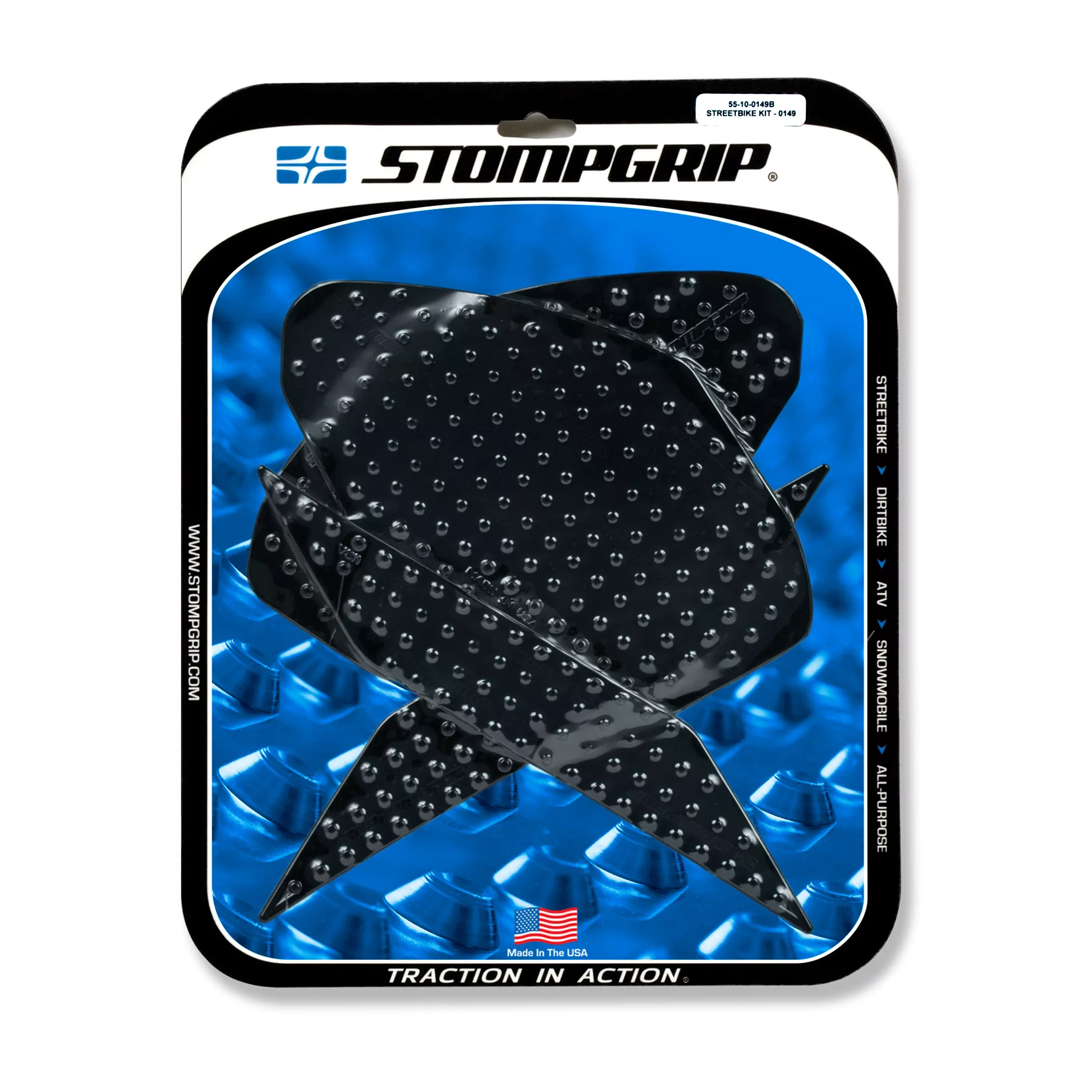 Stompgrip Traction Pad Volcano für Kawasaki Ninja 400 18-22 Schwarz