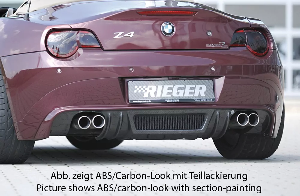 Rieger Heckansatz für BMW Z4 (E85) - Roadster 02.03-12.05 (bis Facelift) carbon optik