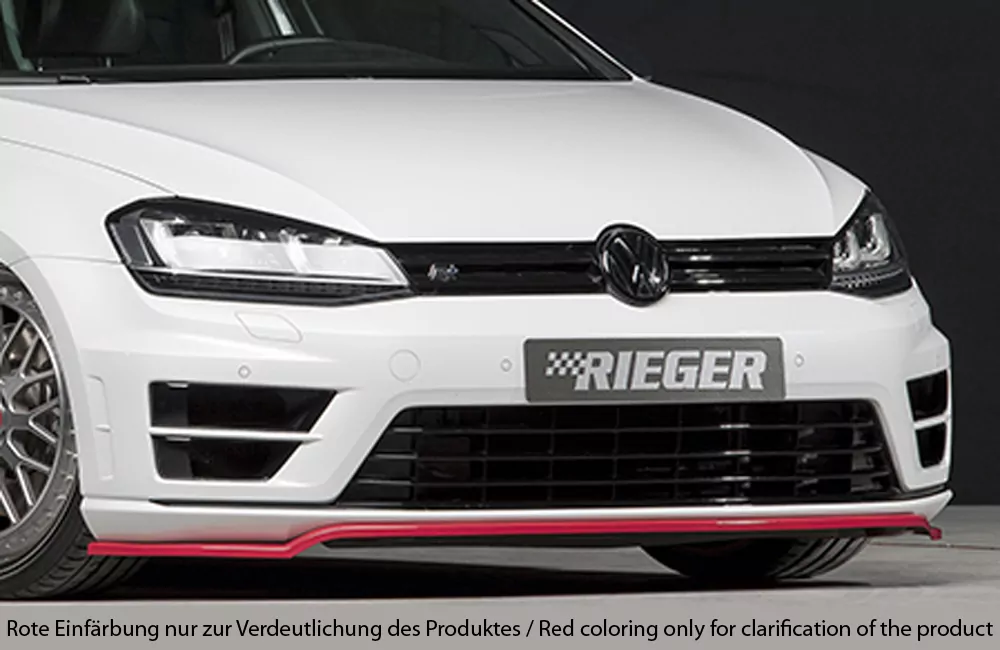 Rieger Spoilerschwert nur für R / R-Line für VW Golf 7 R | 5-tür. 12.13-12.16 (bis Facelift) für orig. Frontschürze