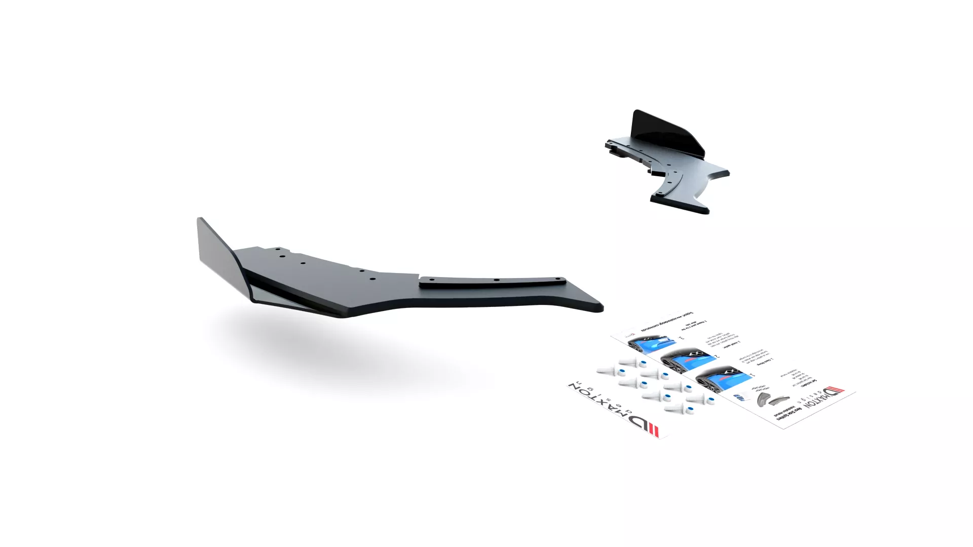 Robuste Racing Heck Ansatz Flaps Diffusor V.3 +Flaps Für BMW 1er F20 M-Paket Facelift / M140i  Schwarz Hochglanz