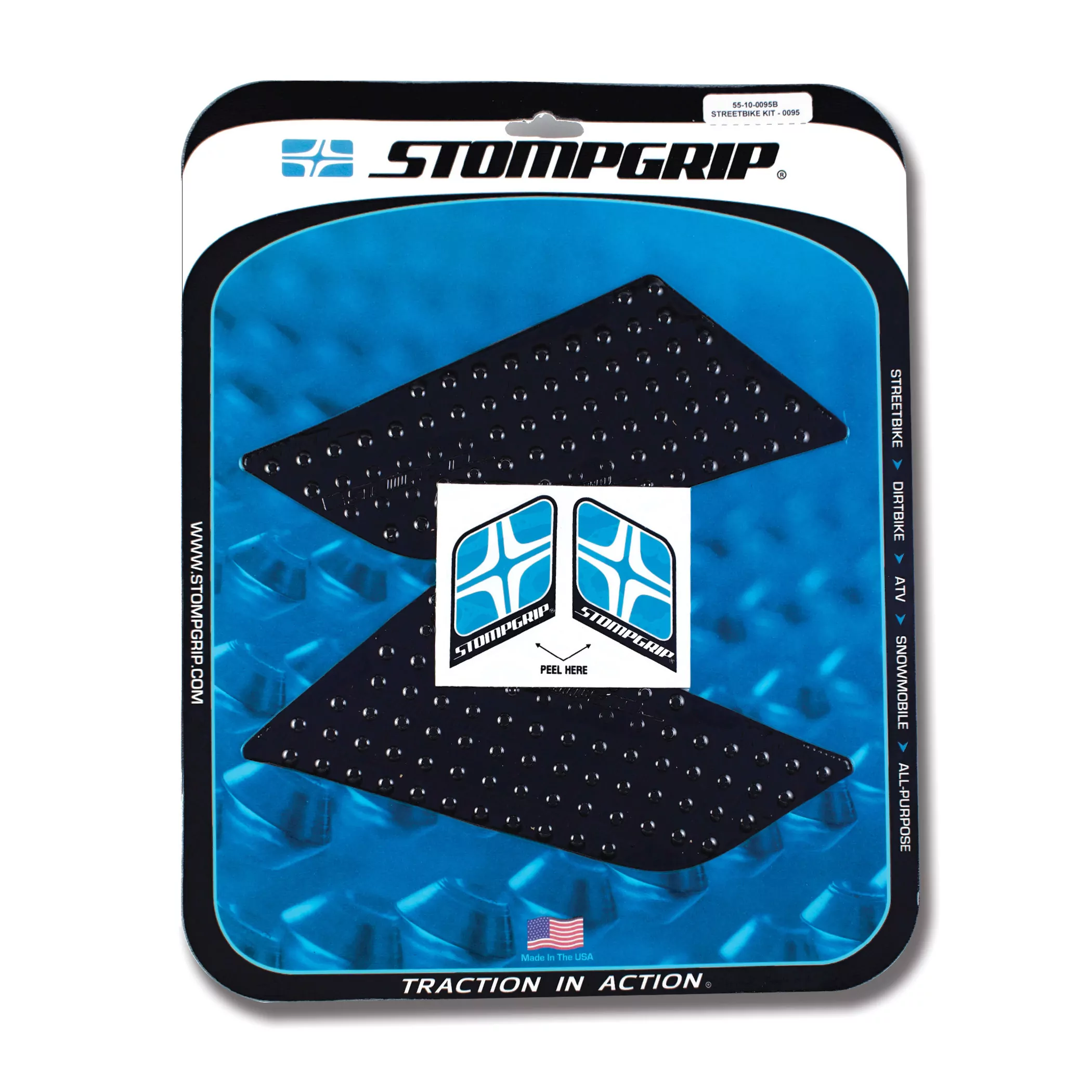 Stompgrip Traction Pad Volcano für Suzuki SFV650 Gladius 09-15 Schwarz