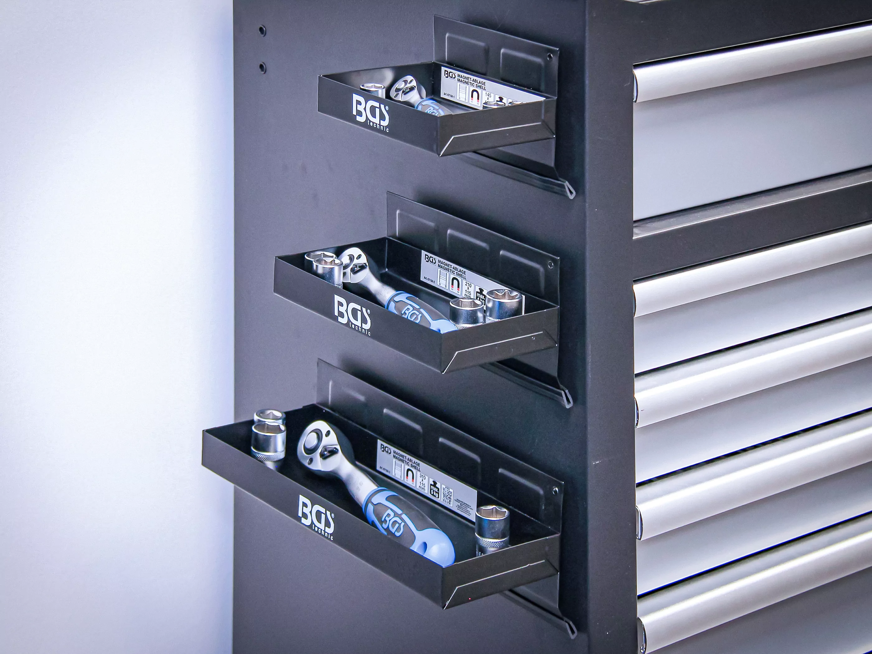 Magnet-Ablagen-Satz | 150 / 210 / 310 mm | 3-tlg.