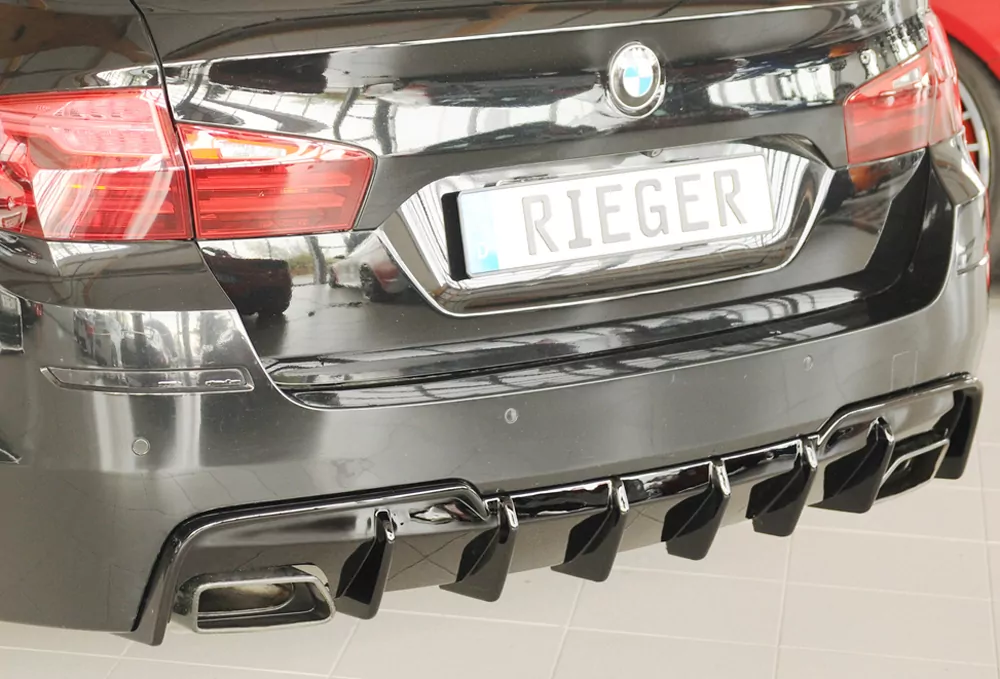 Rieger Heckeinsatz (für Fzg. mit AHK) glanz schwarz für BMW 5er F11  (5K) Touring 09.10-06.13 (bis Facelift)