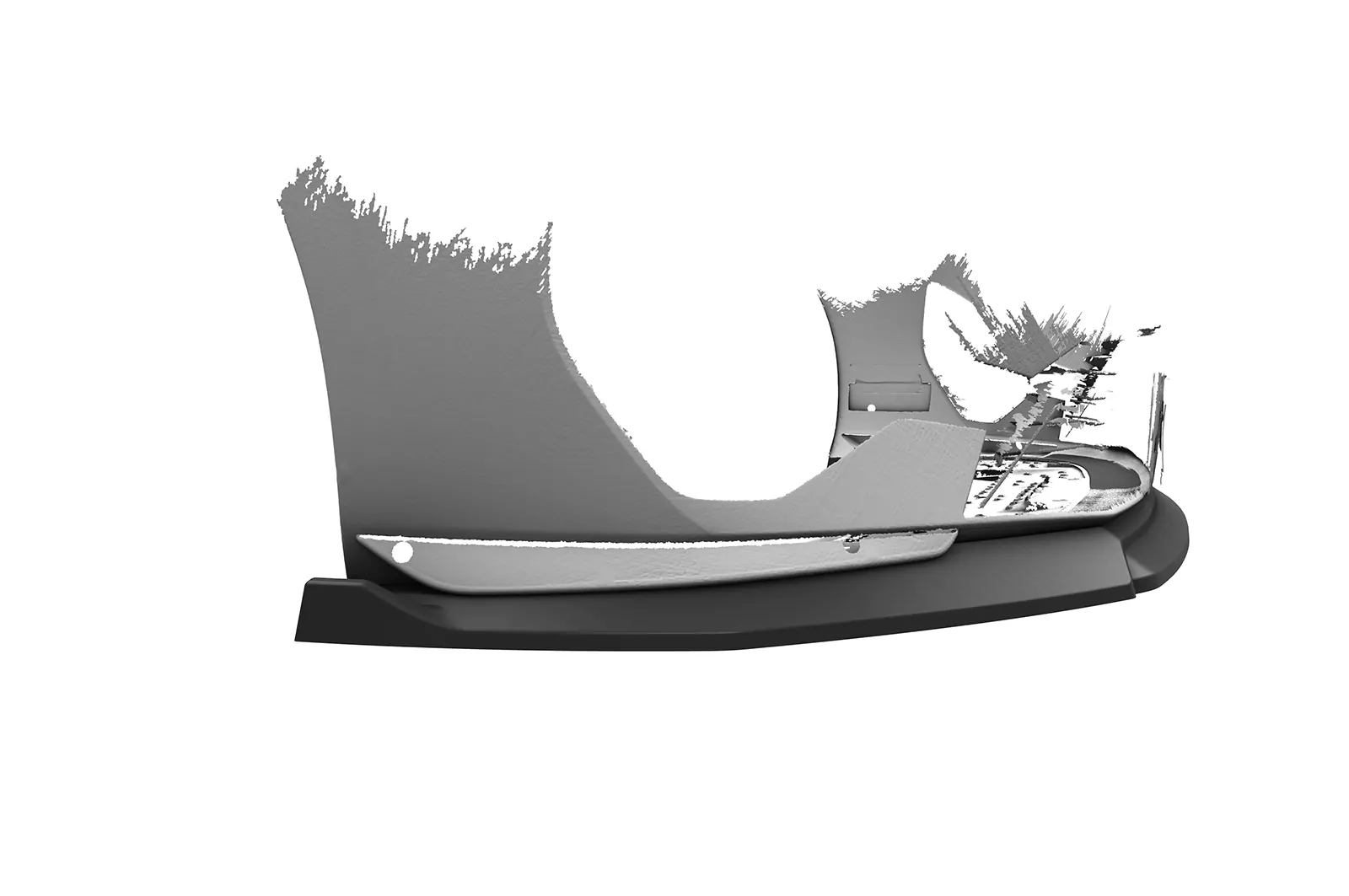 Cup-Spoilerlippe mit ABE für Peugeot 308 (P51) GT CSL772 Schwarz Strukturiert