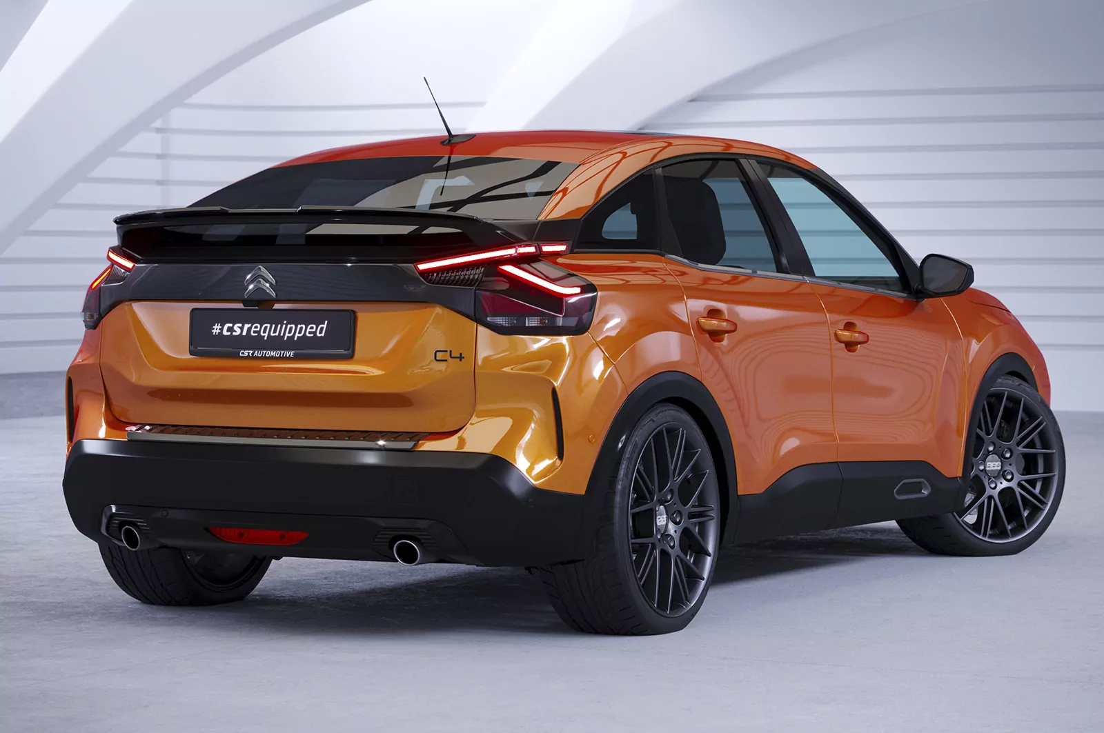 Heckflügel mit ABE für Citroen C4 (3.Gen) / e-C4 HF965 Schwarz Strukturiert